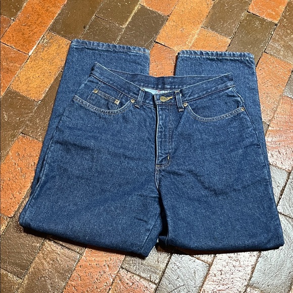 L.L Bean double L relaxed fit 10 petite flannel lined jeans 27” inseam - Picture 1 of 10